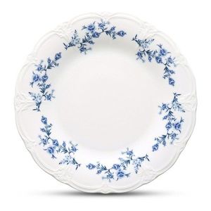 Biely/modrý servírovací porcelánový tanier ø 32 cm Retro – BonBistro vyobraziť