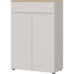 Krémovobiela matná komoda 80x120x40 cm Lissabon – Germania vyobraziť
