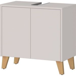 Krémovobiela matná skrinka pod umývadlo 60x59 cm Arnea – Germania vyobraziť