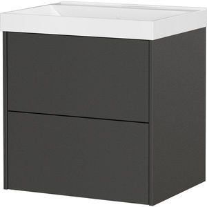 Antracitová matná závesná skrinka pod umývadlo 61x65 cm Bodera – Germania vyobraziť