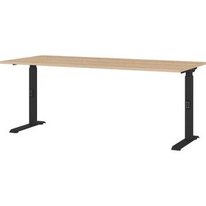 Polohovací pracovný stôl s doskou v dubovom dekore 80x180 cm Lissabon – Germania vyobraziť