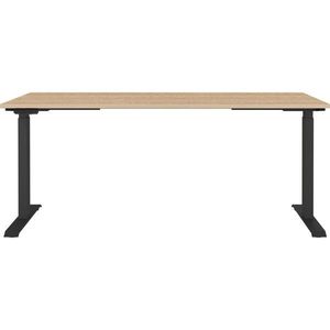 Polohovací pracovný stôl s elektricky nastaviteľnou výškou s doskou v dubovom dekore 80x180 cm Lissabon – Germania vyobraziť