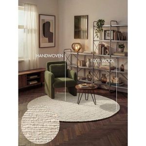 Krémovobiely ručne tkaný vlnený okrúhly koberec ø 160 cm Bexley Woolwich – Ted Baker vyobraziť