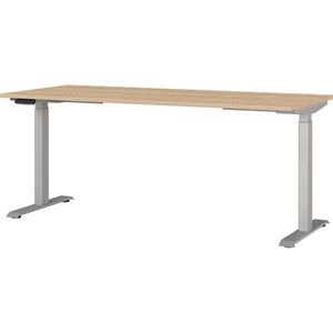 Polohovací pracovný stôl s elektricky nastaviteľnou výškou s doskou v dubovom dekore 80x180 cm Jet – Germania vyobraziť