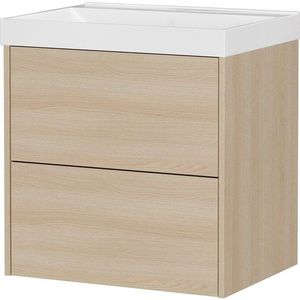 Závesná skrinka pod umývadlo v dekore duba v prírodnej farbe 61x65 cm Bodera – Germania vyobraziť