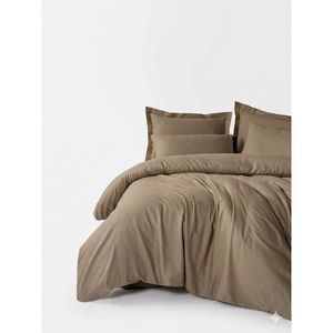 Hnedé obliečky na dvojlôžko/predĺžené z bavlny Renforcé 240x220 cm Checkered – Mila Home Luxury vyobraziť