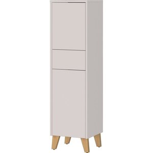Krémovobiela matná vysoká kúpeľňová skrinka 33x123 cm Arnea – Germania vyobraziť