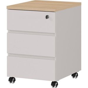 Krémovobiela matná uzamykateľná/na kolieskach skrinka 41x60x50 cm Lissabon – Germania vyobraziť