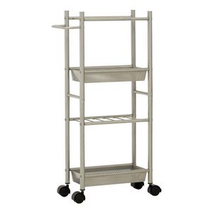 Kovový servírovací stolík na kolieskach 16x40 cm Dara – Premier Housewares vyobraziť