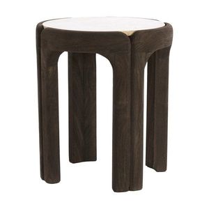 Okrúhly odkladací stolík s doskou z kameňa ø 45 cm Ali – Light & Living vyobraziť