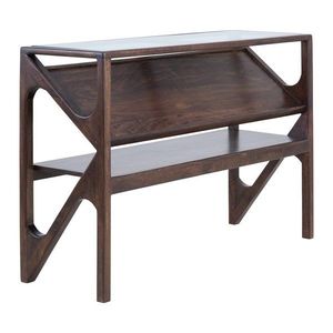 Konzolový stolík so sklenenou doskou v tmavo prírodnej farbe 41x119 cm Yuki – Light & Living vyobraziť