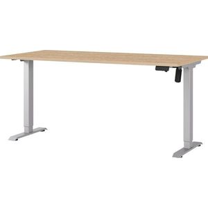 Polohovací pracovný stôl s elektricky nastaviteľnou výškou s doskou v dubovom dekore 80x160 cm Boras – Germania vyobraziť