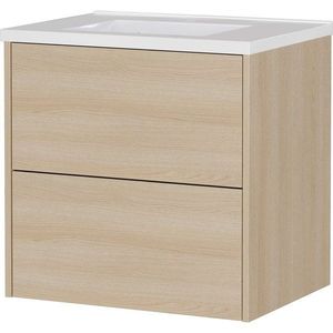 Závesná skrinka pod umývadlo v dekore duba v prírodnej farbe 61x61 cm Bodera – Germania vyobraziť