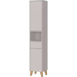 Krémovobiela matná vysoká kúpeľňová skrinka 33x181 cm Arnea – Germania vyobraziť