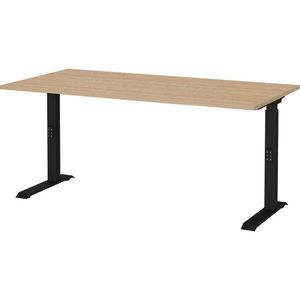 Polohovací pracovný stôl s doskou v dubovom dekore 80x160 cm Lissabon – Germania vyobraziť