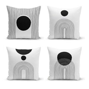 Obliečky na vankúše v súprave 4 ks 43x43 cm Simple Arch – Minimalist Cushion Covers vyobraziť