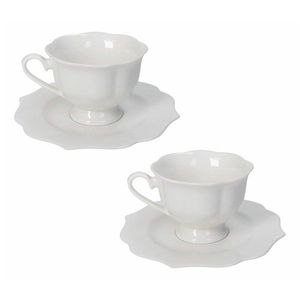 Biele šálky v súprave 2 ks z kostného porcelánu 170 ml Queen – Brandani vyobraziť