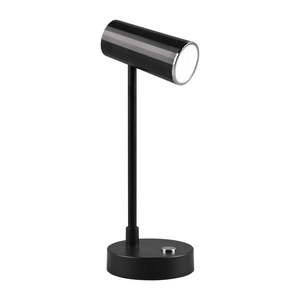 Lesklá čierna LED stolová lampa so stmievačom (výška 28 cm) Lenny – Reality vyobraziť