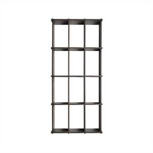 Poschodová polica z jaseňového dreva v tmavo prírodnej farbe 58 cm Grid – OYOY Living Design vyobraziť