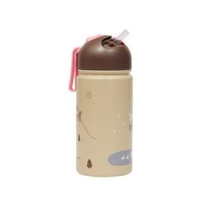 Svetlohnedá hliníková detská fľaša 360 ml Friends in the Forest – OYOY Mini vyobraziť