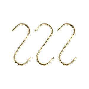 Závesné nerezové háčiky v súprave 3 ks v mosadznej farbe Pieni – OYOY Living Design vyobraziť