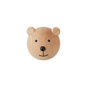 Nástenný háčik z bukového dreva v prírodnej farbe Bear – OYOY Mini vyobraziť