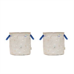 Béžové látkové detské koše na hračky v súprave 2 ks ø 32x32 cm Foxy – OYOY Mini vyobraziť