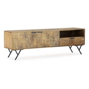 TV stolík z mangového dreva v prírodnej farbe 175x55x40 cm Priya – MOME vyobraziť