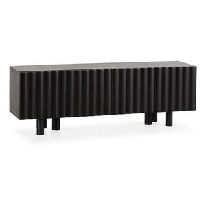 Čierny TV stolík z mangového dreva 160x55x40 cm Tamira – MOME vyobraziť