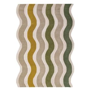Zelený/v prírodnej farbe ručne tkaný vlnený koberec 200x290 cm Cascade Wool – Flair Rugs vyobraziť