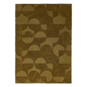 Tmavozelený ručne tkaný vlnený koberec 120x170 cm Gigi – Flair Rugs vyobraziť