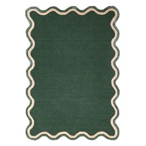 Tmavozelený ručne tkaný koberec s prímesou vlny 160x230 cm Rivo Wool – Flair Rugs vyobraziť