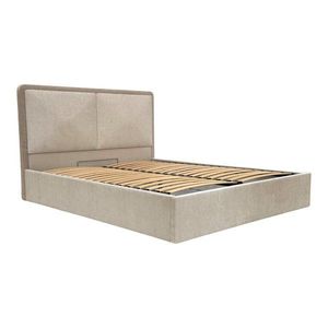 Béžová/taupe čalúnená dvojlôžková posteľ s úložným priestorom s roštom 160x200 cm Mara – Bobochic Paris vyobraziť