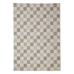 Zelený prateľný koberec s prímesou bavlny 155x230 cm Muted Checkerboard – Flair Rugs vyobraziť