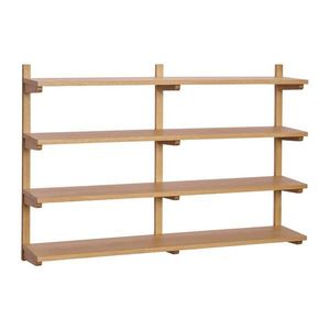 Poschodová polica v dekore duba v prírodnej farbe 120 cm Long – Hübsch vyobraziť