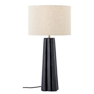 Modrá/krémovobiela kovová stolová lampa s textilným tienidlom (výška 61 cm) Cornelie – Bloomingville vyobraziť