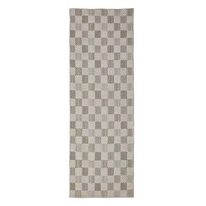 Zelený prateľný behúň s prímesou bavlny 80x230 cm Muted Checkerboard – Flair Rugs vyobraziť
