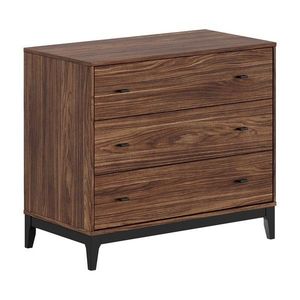 Komoda v dekore orecha v tmavo prírodnej farbe 100x89x55 cm Ilyas – Vipack vyobraziť