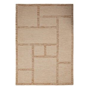 Ručne tkaný vlnený koberec v prírodnej farbe 140x200 cm Harris Modula Wool – Flair Rugs vyobraziť