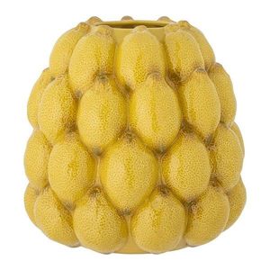 Žltá kameninová ručne maľovaná váza (výška 22 cm) Limone – Bloomingville vyobraziť