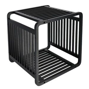 Bambusová kúpeľňová polica Cube čierna vyobraziť