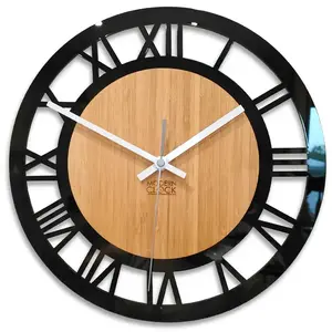 Bambusové nástenné hodiny Verona 30 cm hnedé/čierne vyobraziť