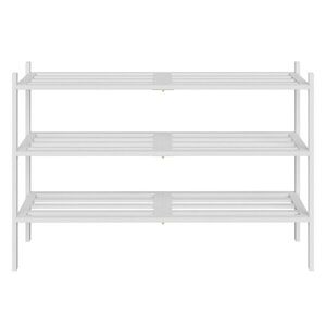 Bambusový botník Gresty 70 cm biely vyobraziť