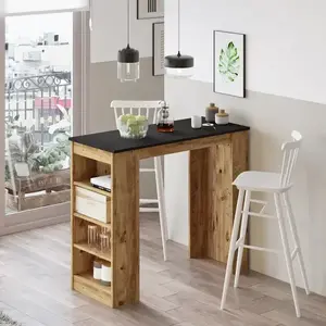 Barový stôl Houseland Masasi borovica Atlantic/čierna vyobraziť