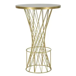 Barový stôl Tower New 70 cm čierno-zlatý vyobraziť