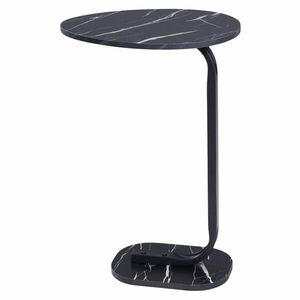Bočný stolík DAMIAN 59 cm mramor čierny vyobraziť