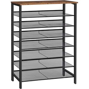 Botník Vasagle Grego 100 cm čierny/hnedý vyobraziť