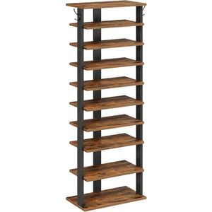 Botník Vasagle Kloudy 50 cm čierny/hnedý II vyobraziť