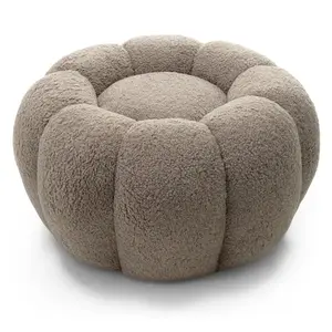 Čalúnený taburet Perugia bouclé cappuccino vyobraziť