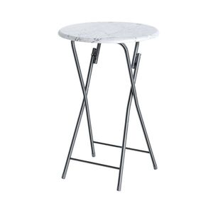 Cateringový skladací barový stôl MARLE 60 cm mramorovo biely vyobraziť